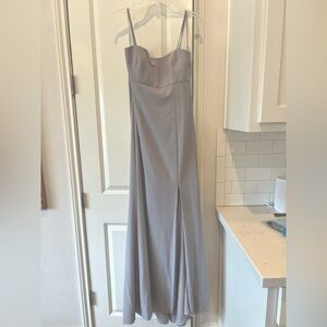 Amsale bridesmaid dress
Size 12 
Color: Dove
Never worn!